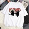 Cat Mushroom Halloween top women streetwear t shirt girl comic clothing