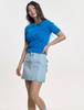 CLEVER FIELD Cable Cotton Crop Knit_Blue