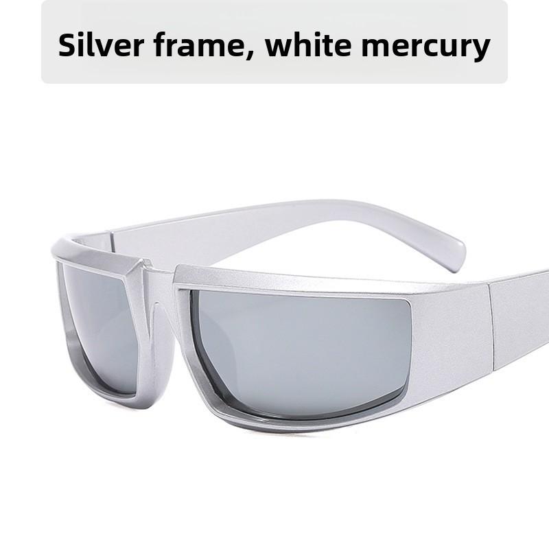 Fashion Y2k Square Sunglasses Uv400 With Black Lenses For Outdoor Activities And Parties