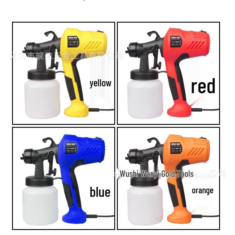400W Portable Electric Paint Spray Gun – High-Pressure for Latex, European & US Compatible