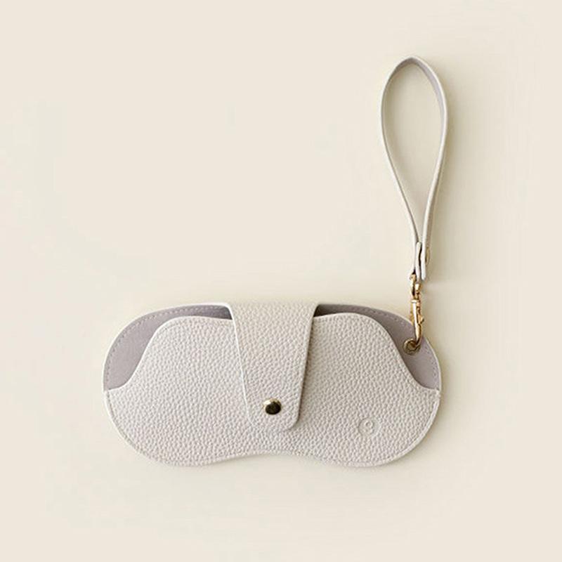 Soft Lychee Pattern Pu Leather Glasses Bag Retro Sunglasses Case Portable Myopia Frame Case Simple Eyeglasses Eyewear Storage