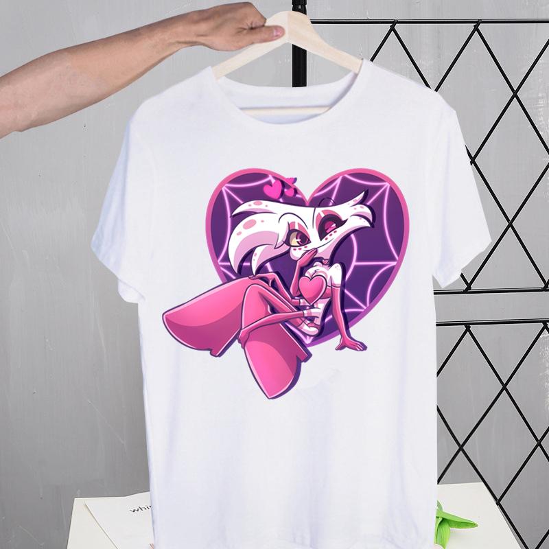 Hazbin Hotels Alastor Tshirts Men Shirt Harajaku Mens Clothing Summer Streetwear Casual Tee Short Sleeve Tops