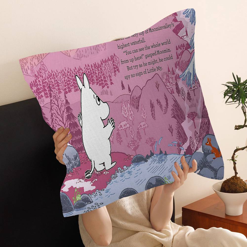 Cute M-Moomins Cushion Cover Inches Farmhouse Decor Home Throw Pillow Covers For Couch Decorations