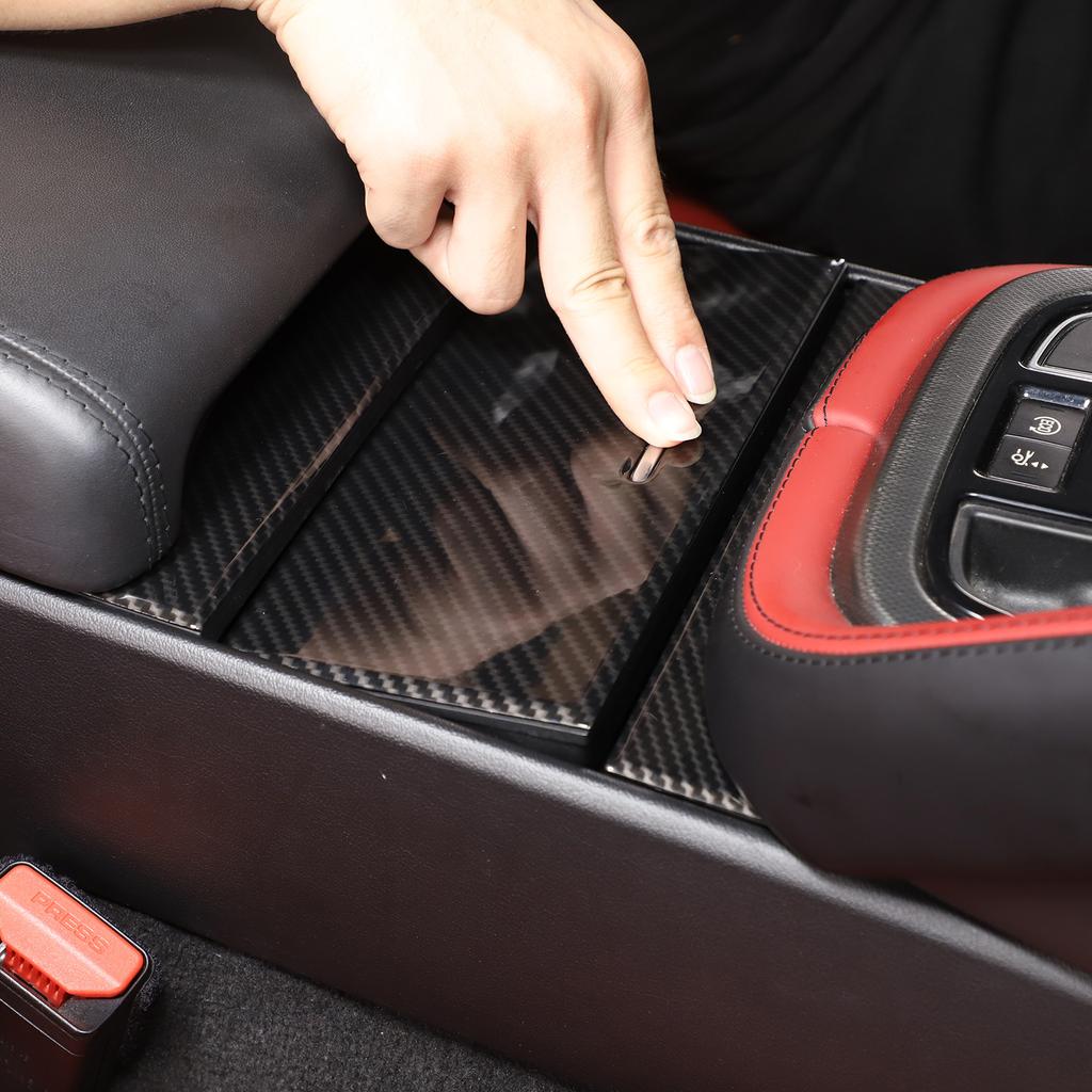 ABS Carbon Fibre For Jaguar F-TYPE 20013-2025 Car Interior Gear Shift Console Decoration Cover Stickers Accessories