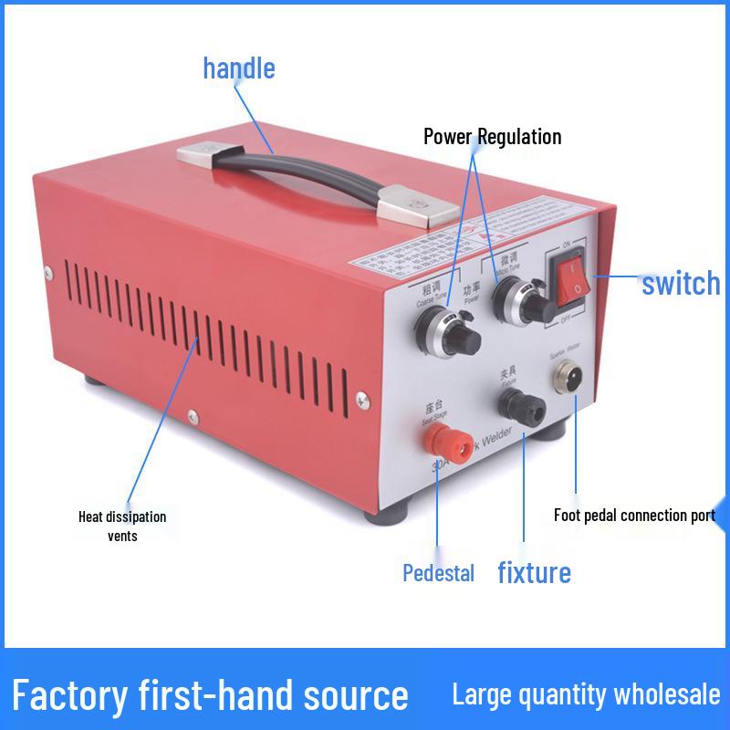 30A Portable Handheld Jewelry Spot Welder for Small Rings and Manual Pulse Welding