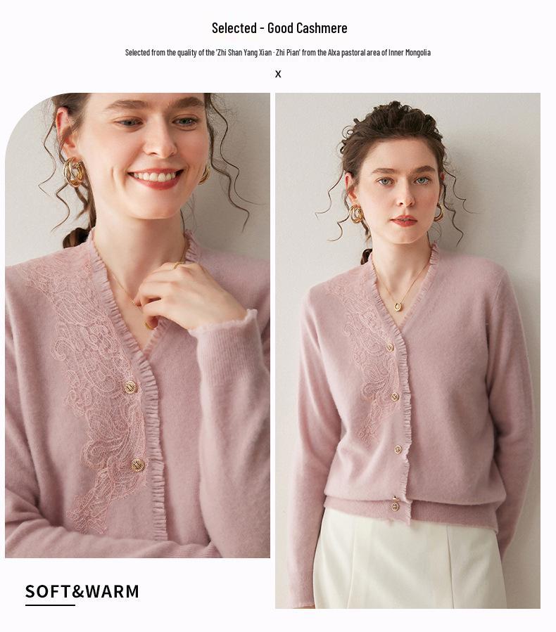 European & American Fashion Cashmere Women's Solid Color Knit Cardigan with Tassels - Loose & Slimming Single-Breasted Design