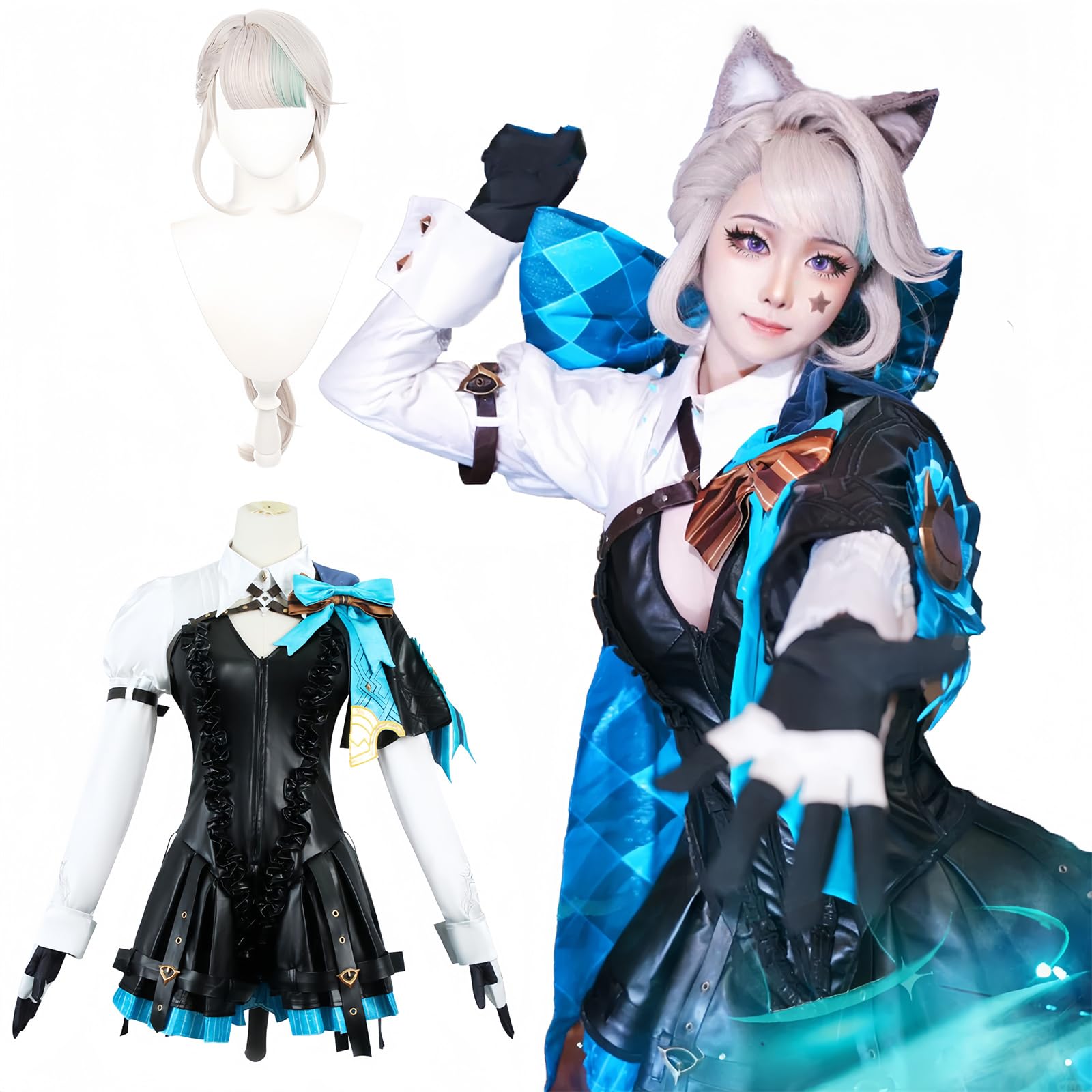

Genshin Косплей Линетт Косплей Костюм Линетт Линетт Genshin Impact Twins Magician Элегантность с четкими тенями [NOKIJP] (Линетт, Л.)