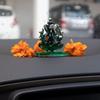God Ganesh Sitting with Base Statue (Murti) Idol Showpiece Handmade of Crystal Glass by for Worship, Decoration, Car Dashboard, Gift (Dark Green),