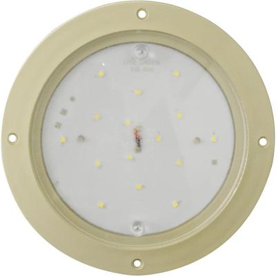 APSMOTIV Runde LED-Deckenleuchte mit Gehäuse in Off-White, geeignet für Busse, Wohnwagen, Campervans, Boote und Reisebusse