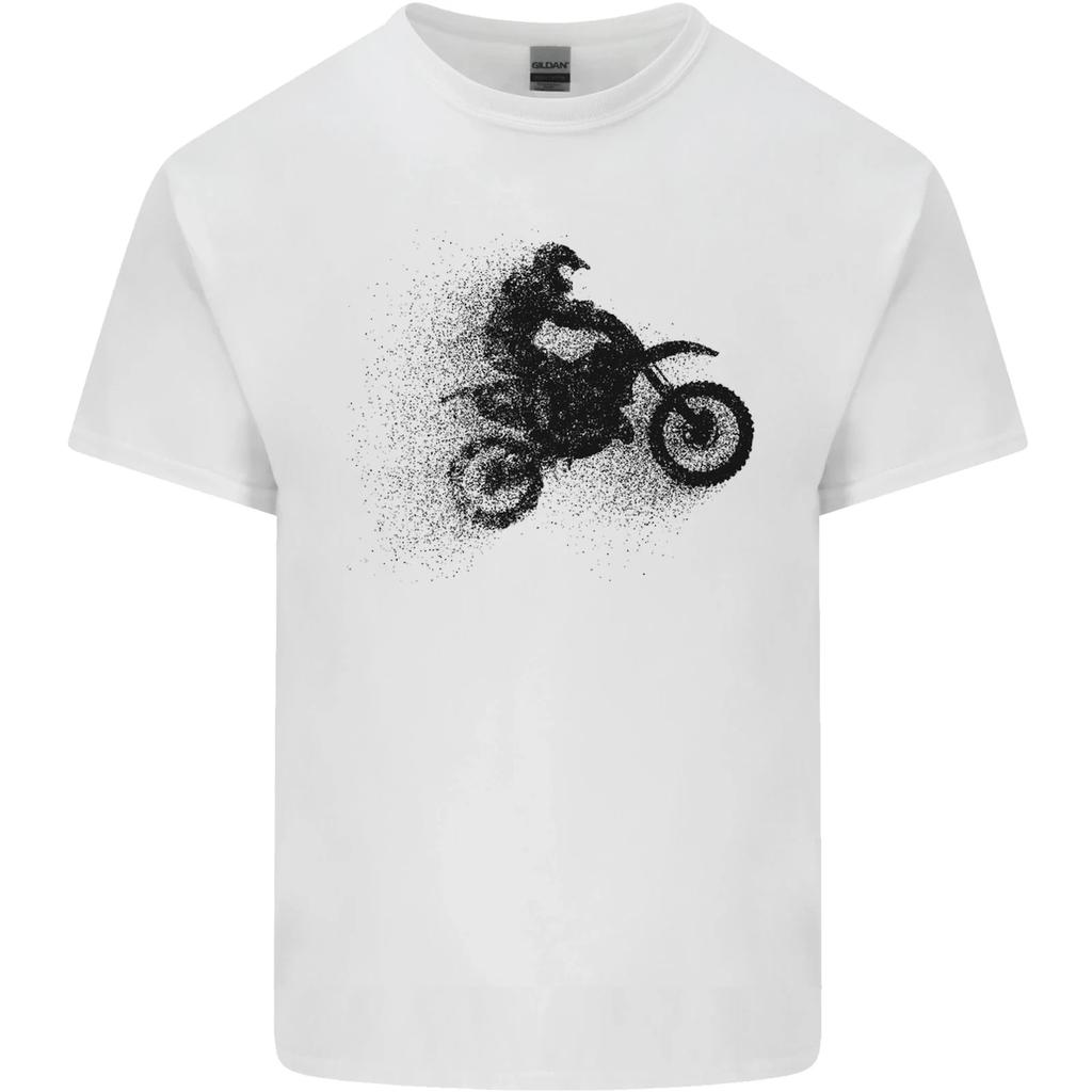Abstract Motocross Rider Dirt Bike Kids T-Shirt Childrens