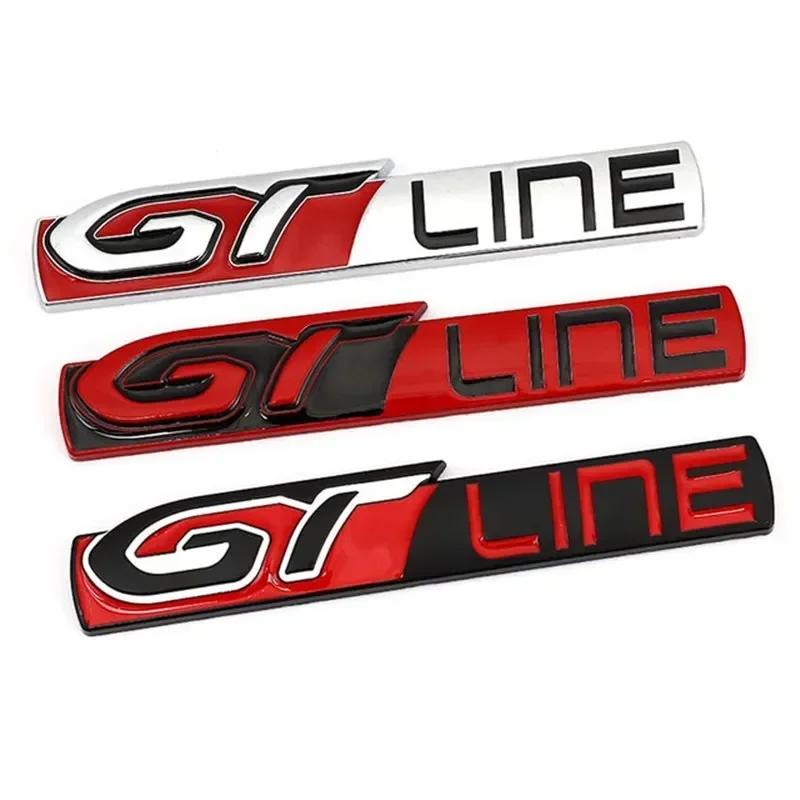 SKTF2 For Peugeot GT Line Logo 308 508 Rear Boot Tailgate Emblem Side Fender Badge Decals 3008 5008 Renault KIA Stickers Stinger