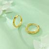 S925 Sterling Silver Mirror-Finish Hoop Earrings - Women's Luxe Style, Light and Niche Circular Ear Clips for Autumn/Winter.