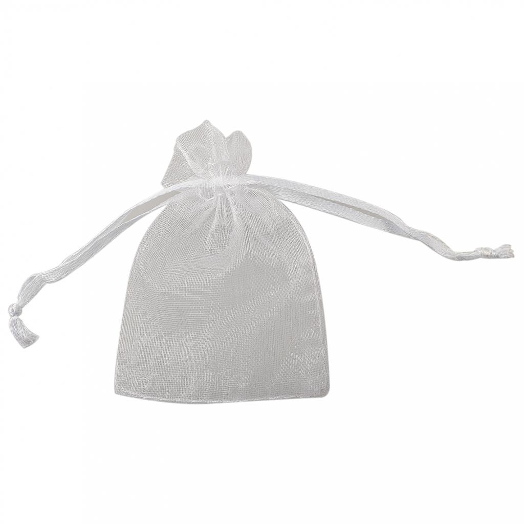 Klasické bílé organzové sáčky na párty 100 ks na události a suvenýry