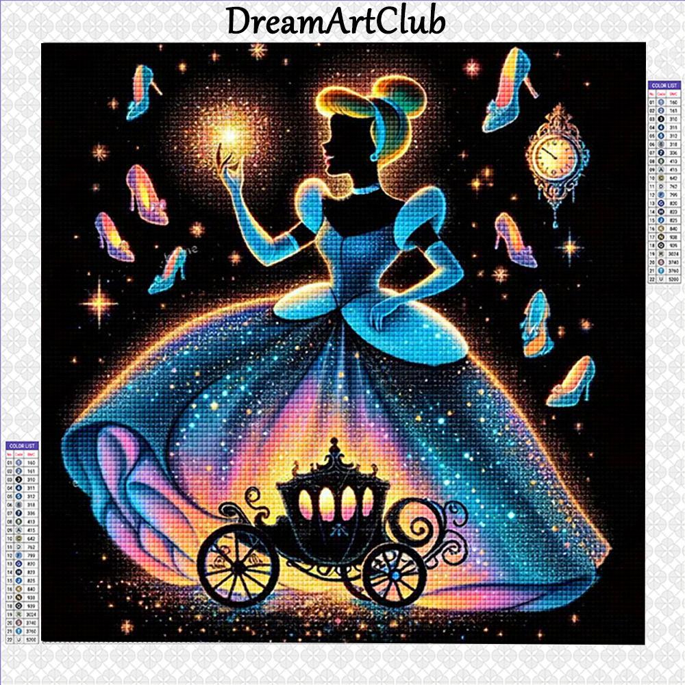 Disney Diamond Painting Princess Silhouette Diamond Embroidery Cartoon Mosaic Art Picture Cross Stitch Kits Home Decor
