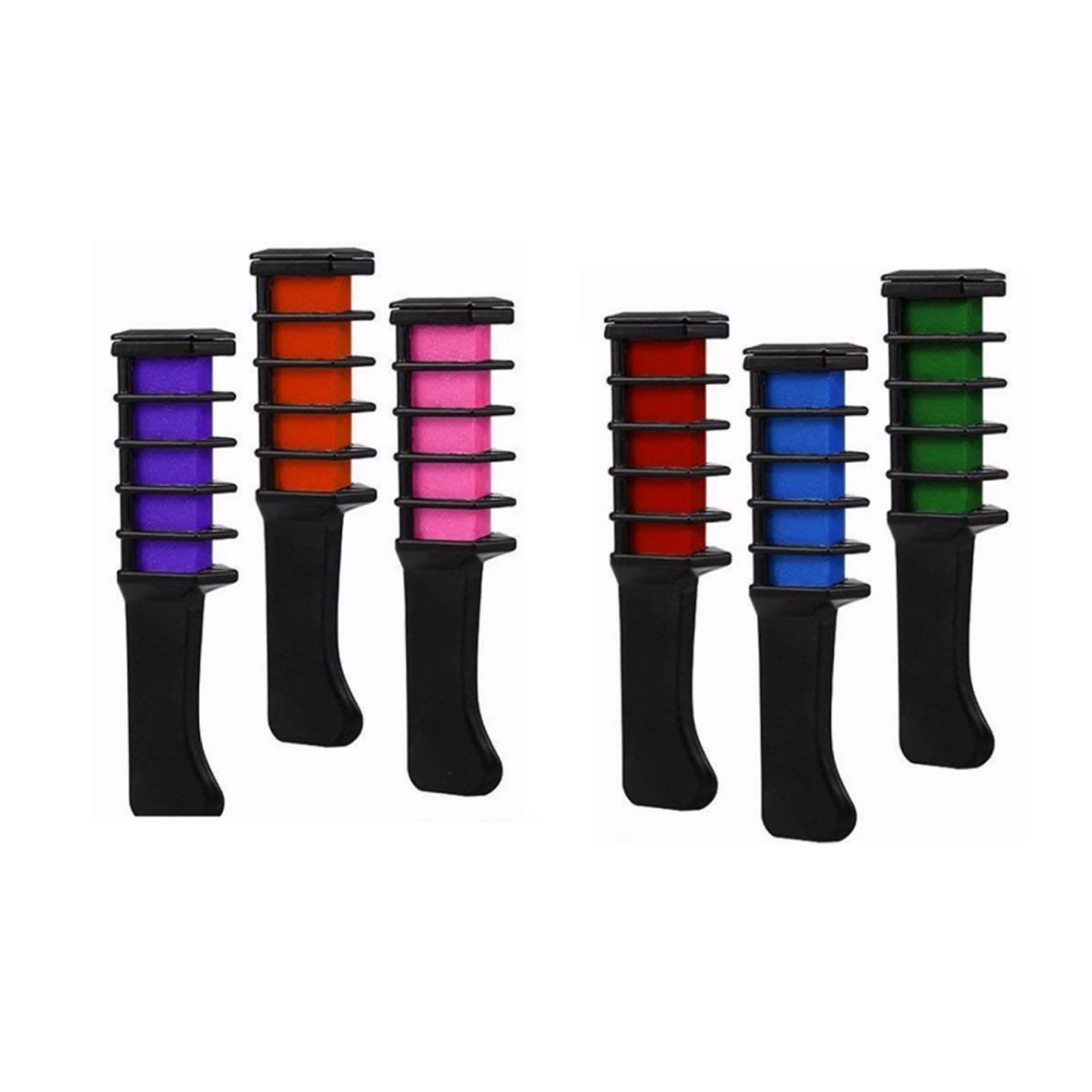 

Временный порошок для волос с расческой, тушь для волос, мелки, сделай сам, 6 шт. One Size