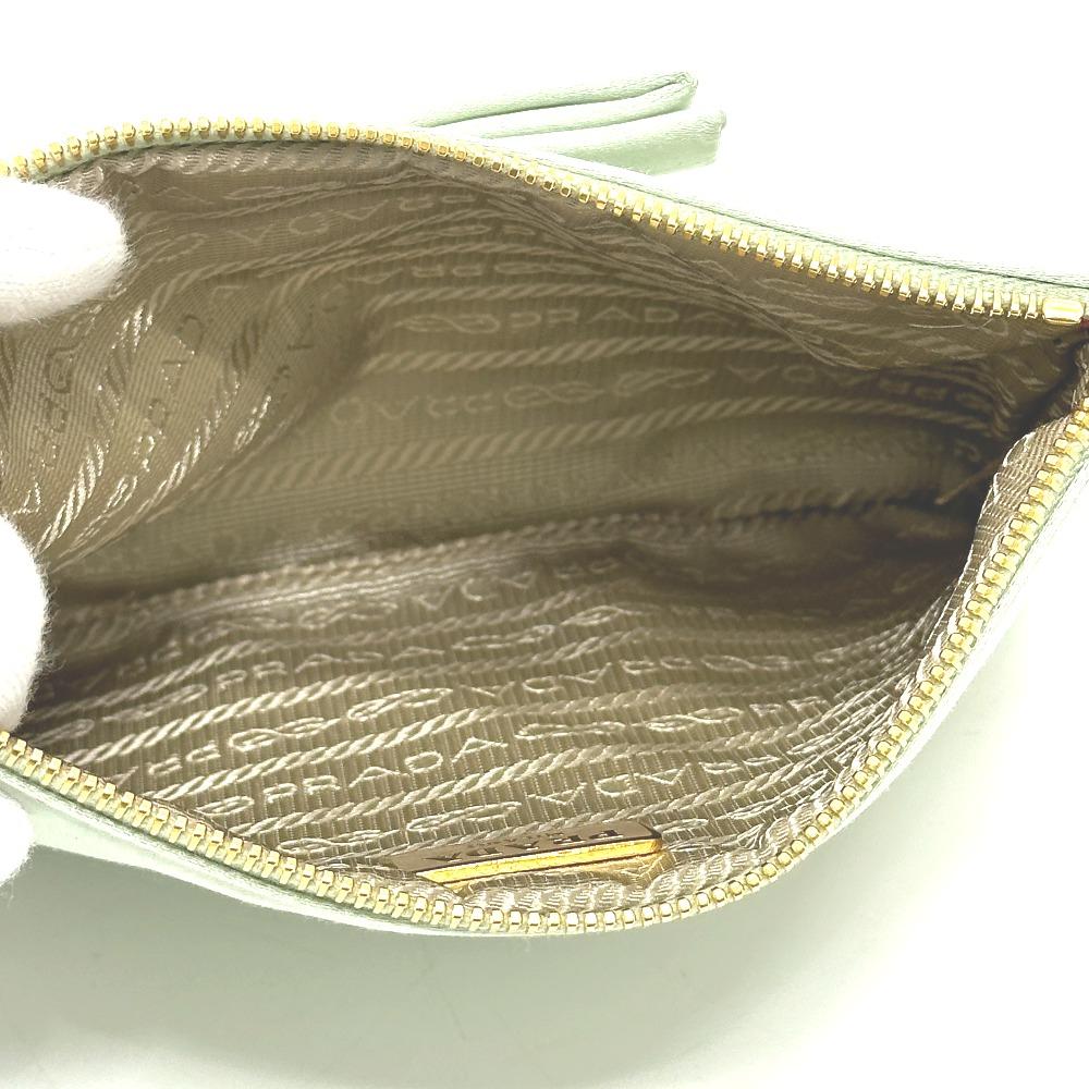 PRADA 1M1214 Logo ribbon Clutch Bag Makeup Pouch Multi-Pouch Cosmetics Pouch