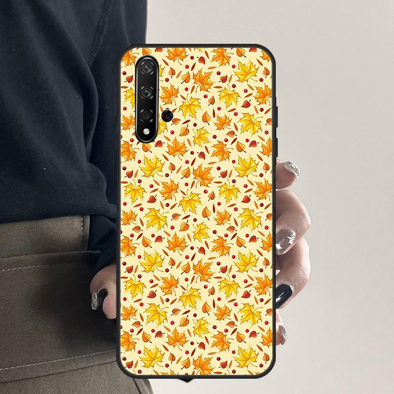 Autumn Leaves Fall Fox For Huawei Nova Y70 Y90 Y60 Y61 Y91 Y72 9 10 SE 12i 12s 11i 5T P60 Pro P20 P30 P40 Lite Case