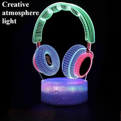 Music Taylor Guitar Music Note Earphones Series Ambient Light Usb Colorful Rgb Night Light Small Desk Lamp