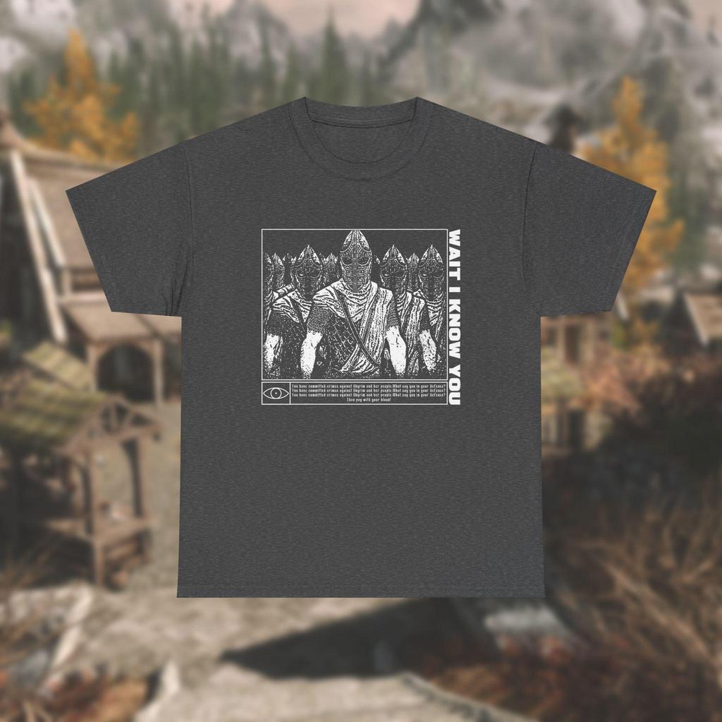Wait I Know You The Elder Scrolls V Skyrim Themed T-shirt  Printed Pattern Casual T-shirt