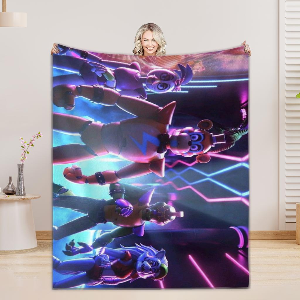 fnaf Blankets 5 N-Night. F-Freddy Print Flannel Blanket Quality Soft Warm Throw Blanket Winter Kids Couch Bed Fluffy Bedspread