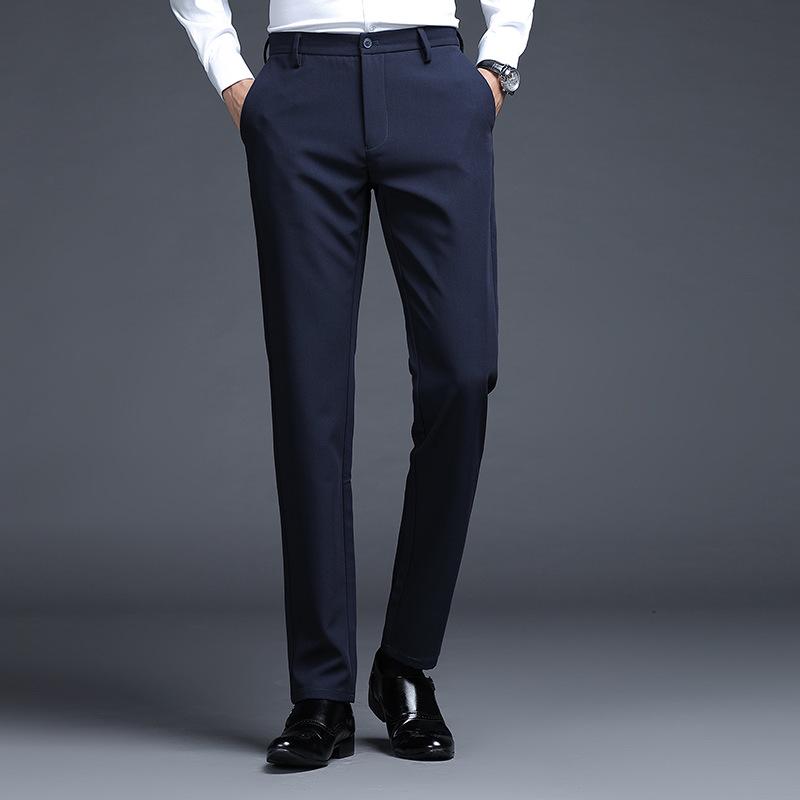 Men's Straight-Leg Casual Business Dress Pants - Breathable and High-Quality
