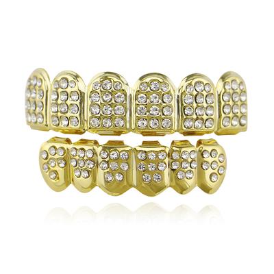 Gold Plating Set Dentures Hip Hop with Tooth Socket Hip Hop Accessories Teeth Case