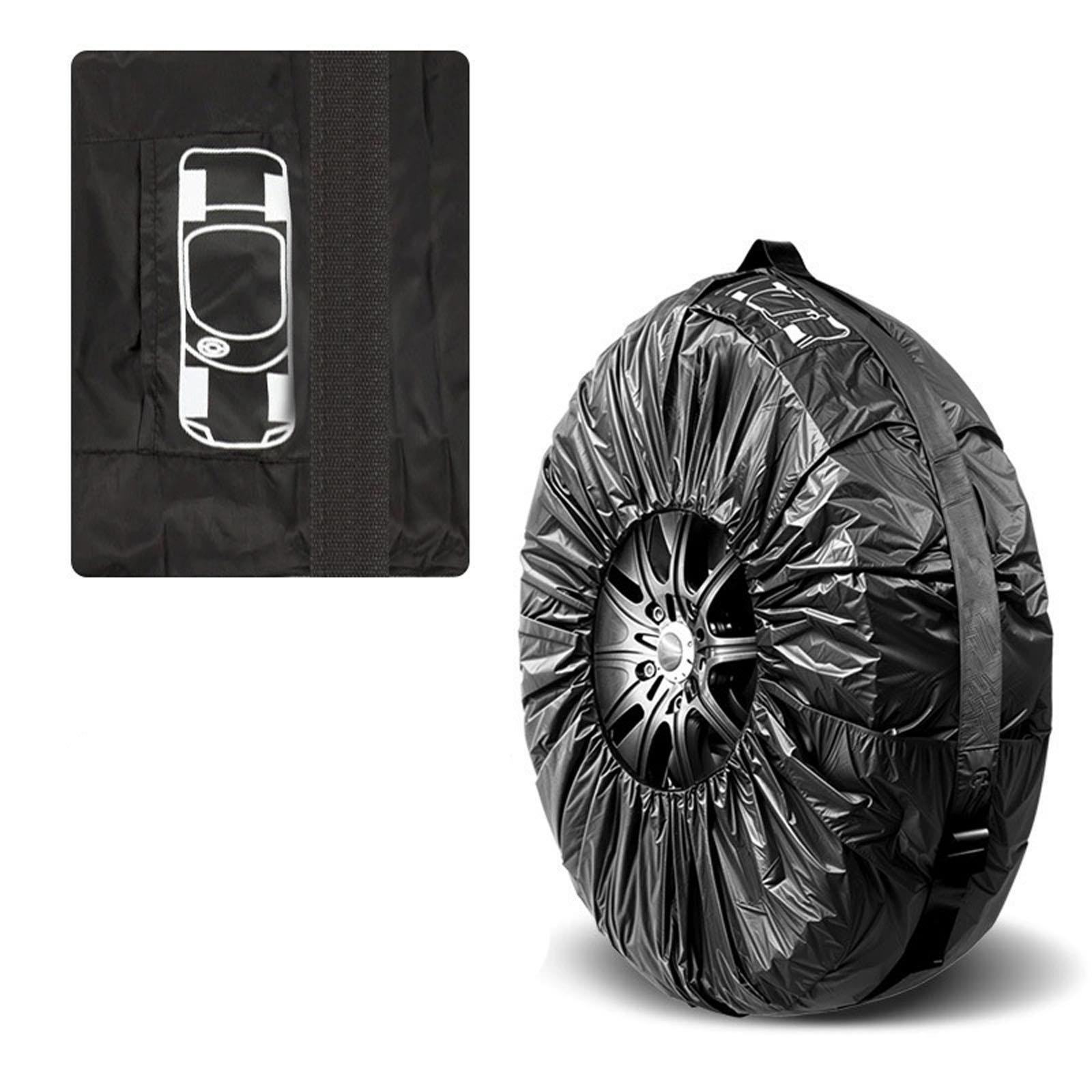 1 PC Car Tire Protector, Car Spare Tire Cover, Spare Tire Storage Bag, Universal For Most Cars (Black #31.49 One Size