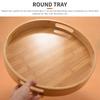 Promotion! Round Serving Bamboo Wooden Tray for Dinner Trays Tea Bar Breakfast Food Container Handle Storage Tray 3 Eco-Friendly