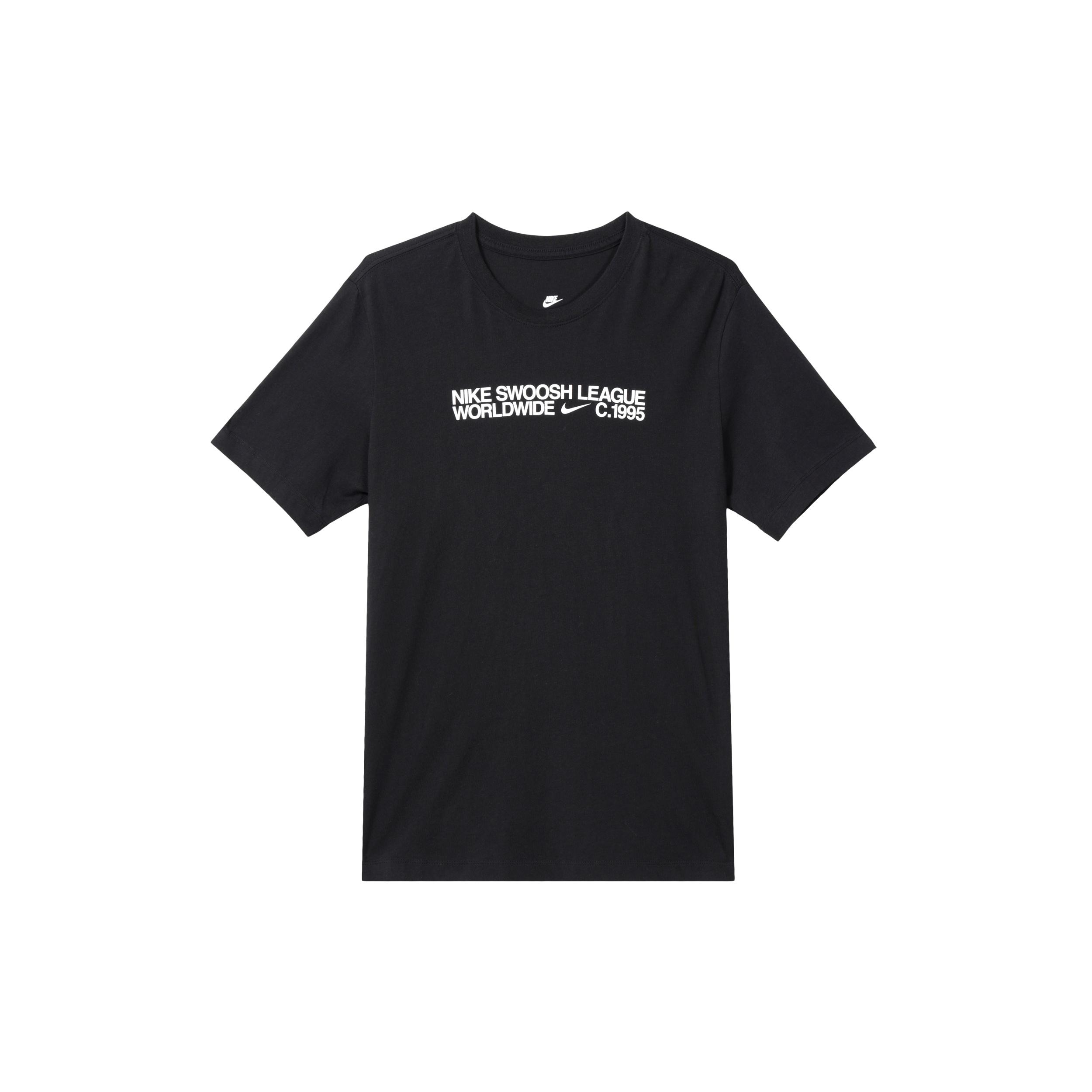 Men s Nike Contrasting Colors Logo Alphabet Pattern Printing Round Neck Casual Short Sleeve Black T-Shirt DM6410-010 XL