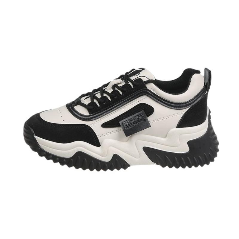 Damen Vulkanisierte Schuhe Atmungsaktive Plateau-Sneaker Herbst Neu Bequeme Freizeitschuhe Klobige Erhöhte Damen Laufschuhe