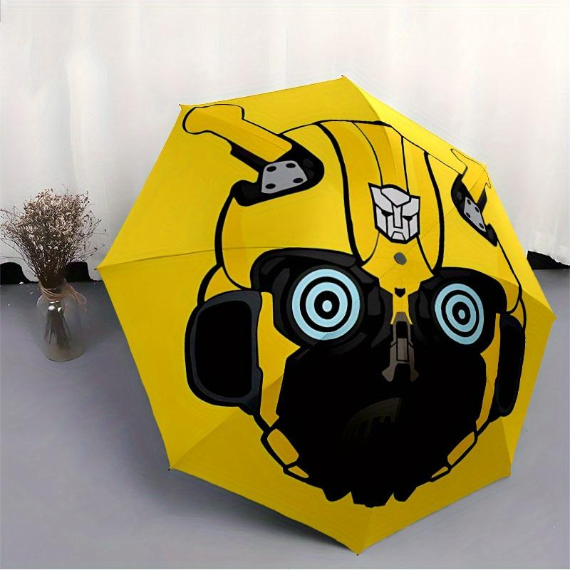 1pc Transformer Bumblebee Automatic Umbrella 8-Bone Design Compact Gear for Outdoor Travel, Perfect Gift for Friends or Family y280828142