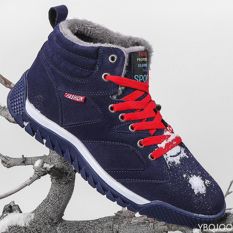 Fashionable Versatile New Autumn Winter Men's Shoes Casual Comfortable Warm Snow Boots Outdoor Minimalist Anti Slip Shoes