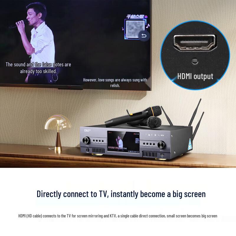 SAST K210 All-in-One Home KTV Karaoke System CN Plug (adapter Included)