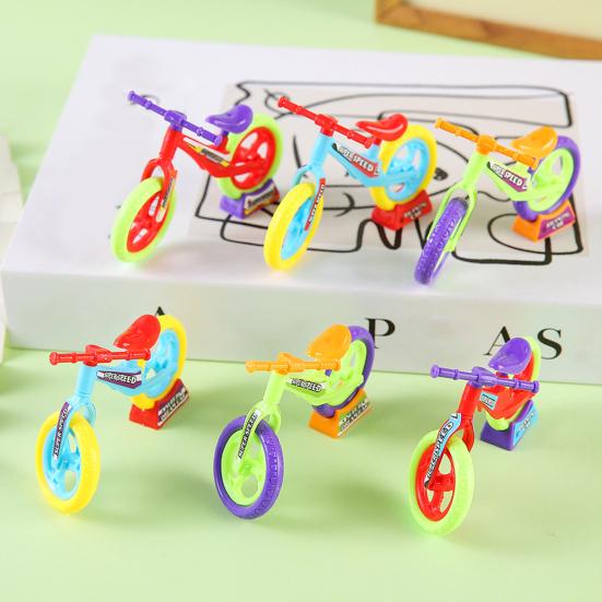 12Pcs DIY Mini Bicycle Assembly Toy Plastic Bicycle Model Educational Simulation