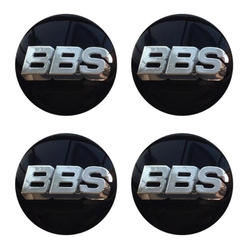 BBS Emblem Badge 4pcs 64mm-45MM Chromium Silver Wheel Center Caps Hub Rims Cover Car Styling
