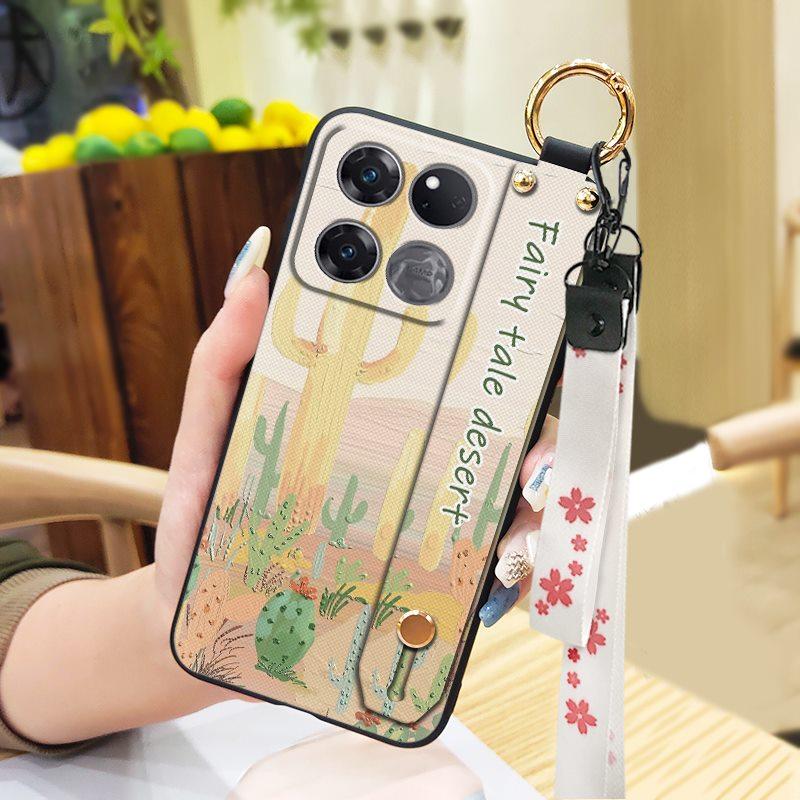 Back Cover Oil Painting Phone Case For OnePlus/1+Ace 5G Racing Edition Lanyard Waterproof Wristband Dirt-resistant Ring