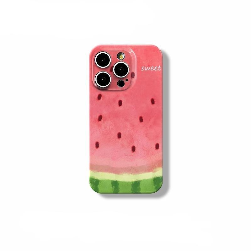 Watercolor Watermelon Is Suitable for Apple 17promax Cartoon Cute iPhone16Pro Lens All-inclusive 15 New Models 1