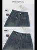 Cement Gray High Waist Wide Leg Jeans for Pear-Shaped Women