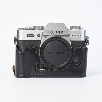 Oil Print PU Leather Camera Half Case for Fujifilm XT30II XT30 XT20 XT10 Fuji X-T30 X-T30II X-T20 X-T10 Battery Open With Strap
