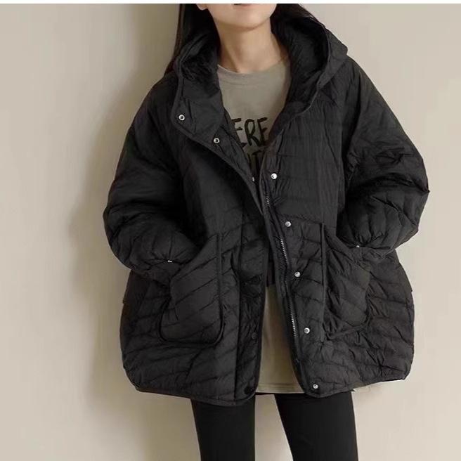 Winter Ultra Light Puffer Jacket Women 90% White Duck Down Coat Loose Hooded Casual Parkas Windproof Basic Outwear