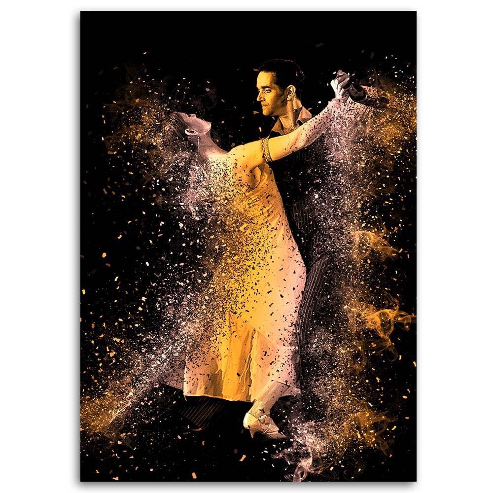 Canvas Print, Couple Dancing In Gold Dust