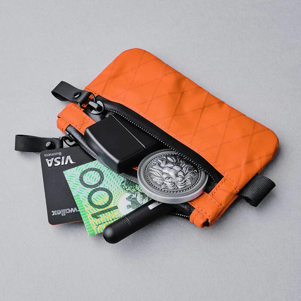 Men's Outdoor Anti-theft Brush RFID Card Bag Multifunctional ID Card Clip Pen Tool Key Headphone Mini Item Storage Bag