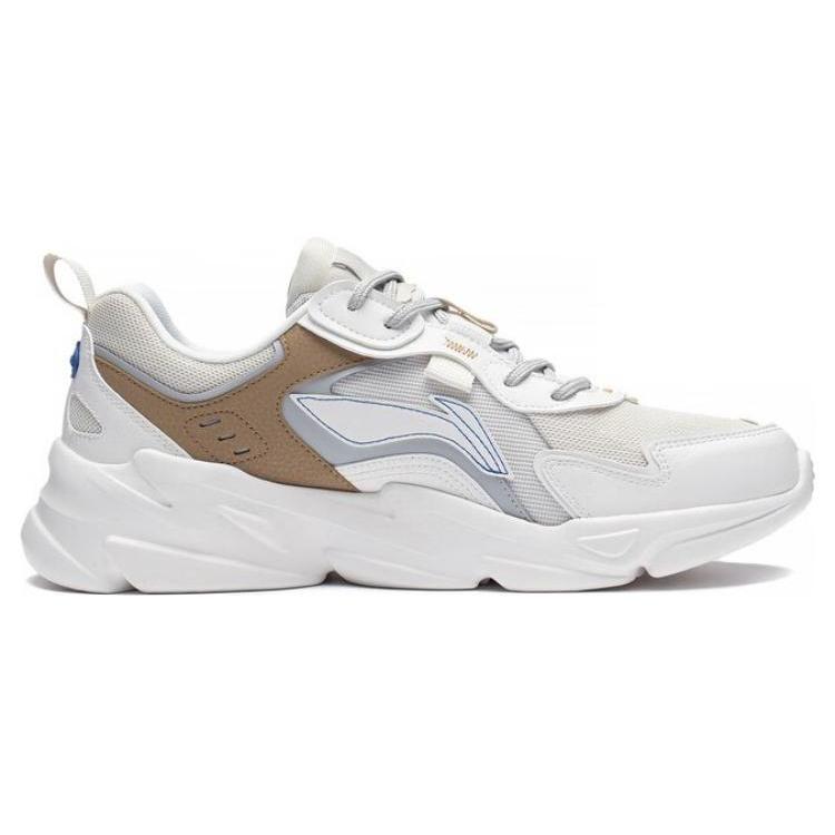Li Ning Cloud Sea Textile, Synthetic Leather Slip Resistant Abrasion Resistant Low Top Sports Casual Shoes Men's AGCT153-3