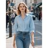 Spring Autumn Simple Fashion Solid Color Bottomed Shirt Women Long Sleeve Elegant All-match Button Top Blouse