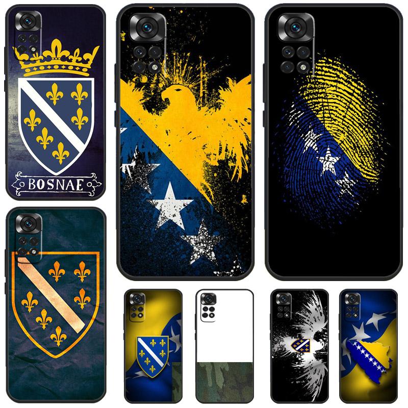Bosnia and Herzegovina Flag Phone Case For Redmi Note 13 Pro 12 11 10 9 8 Pro 9S 10S 11S 12S 10A 9C 10C 12C 13C Cover
