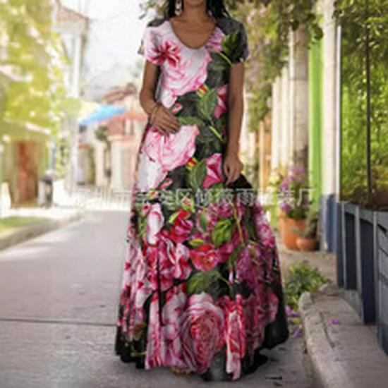 2025 Summer Multi-color Loose Two-piece Set with Mid-length Sleeves