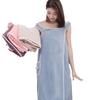 Coral Fleece Wearable Bath Skirt: Cute, Large, Strappy, High Water Absorption for Adults - Perfect for Autumn and Winter