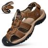 2025 Men Summer Beach Sandals Outdoor Non-slip Wading Shoes Fisherman Leather Breathable Hiking Non-slip Sandals