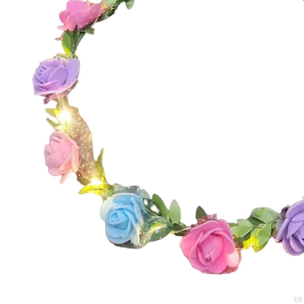 Flower Headband Creative LED Floral for Dressing Up Night Market