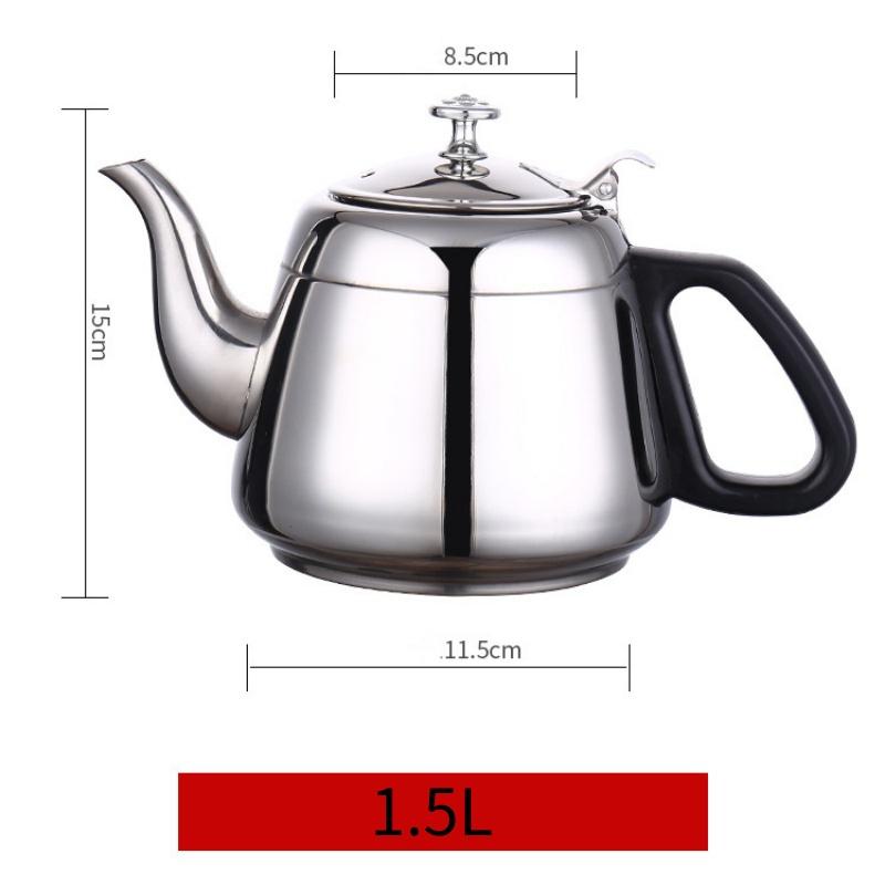 Teekessel 1,5l Edelstahlkessel Kaffeekessel 2l Teefilter für Restaurant Café Täglichen Gebrauch